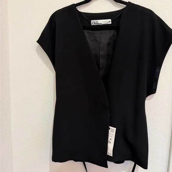 NWT Zara belted vest or crossover over blouse - Picture 5 of 6